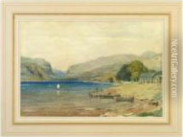A View Of Ulswater Oil Painting - Philip Mitchell