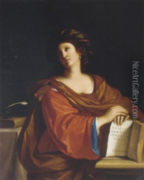 The Samia Sybil Oil Painting -  Guercino