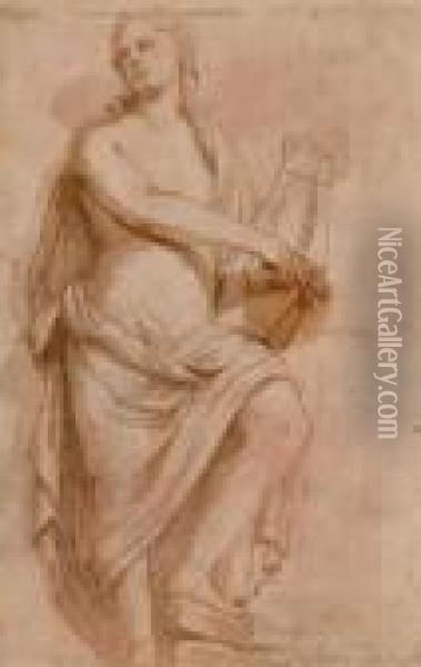 Apollo With Lyre Oil Painting - Pier Francesco Mola