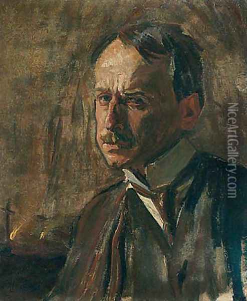 Self-Portrait Oil Painting - Ludwik Misky
