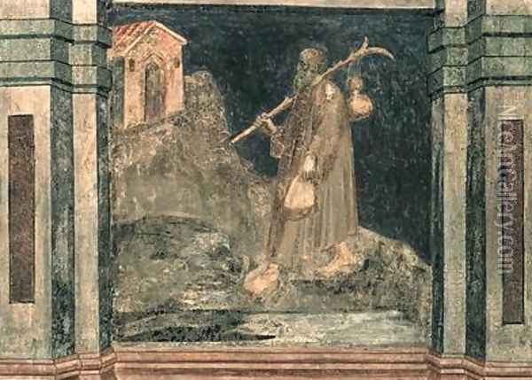The Pilgrim after Giotto 1450 Oil Painting - Nicolo & Stefano da Ferrara Miretto
