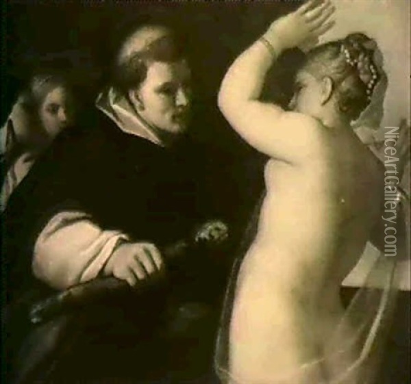 Saint Antoine Repoussant La Tentation Oil Painting - Pietro (Libertino) Liberi