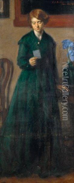 La Femme En Vert Oil Painting - Charles Stuart Forbes