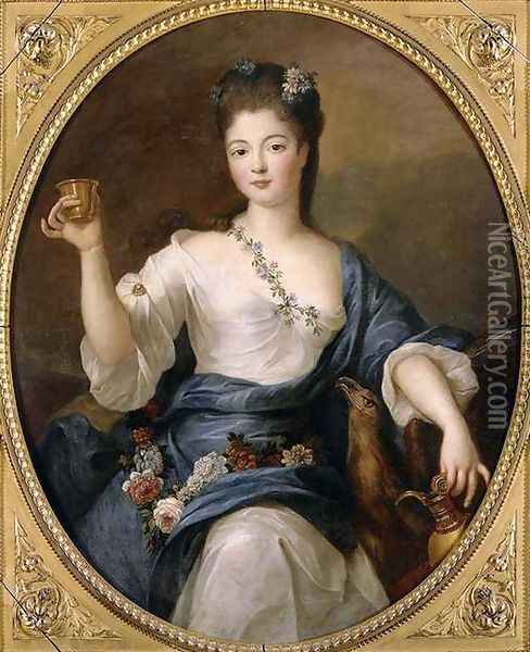 Portrait of the Duchess of Modena as Hebe Oil Painting - Pierre Gobert