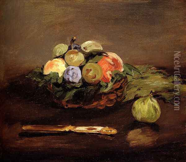 Basket Of Fruit Oil Painting - Edouard Manet
