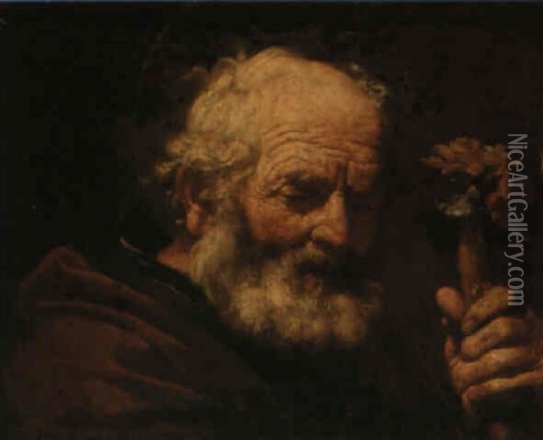 St. Joseph Oil Painting - Giovanni Battista Piazzetta