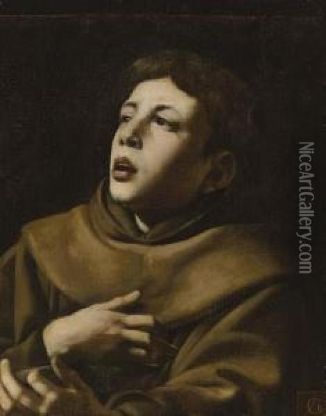 Saint Anthony Of Padua Oil Painting - Giovanni Battista Caracciolo