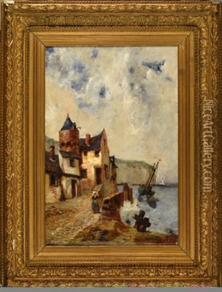Vue De Normandie Oil Painting - Charles Montlevault
