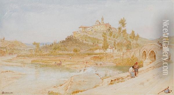 La Certosa, Near Florence Oil Painting - Albert Goodwin