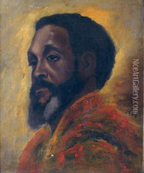 Portrait De Nubien Oil Painting - Henri Alexandre Georges Regnault