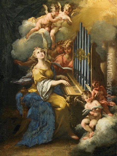Hl. Cacilia Oil Painting -  Parmigianino (Michele da Parma)