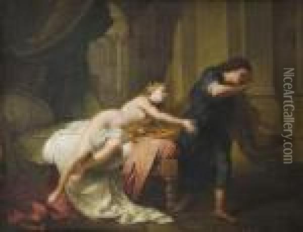 Joseph Sollicite Par La Femme De Putiphar Oil Painting - Jean-Baptiste Nattier