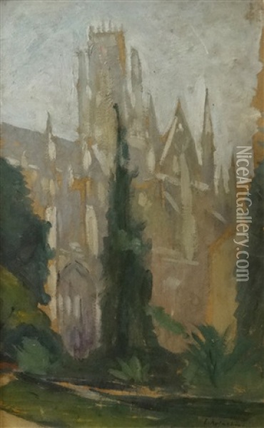 Cathedral Oil Painting - Constantin Artachino
