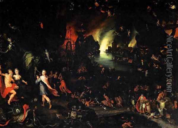 Orpheus in the Underworld Oil Painting - Jan The Elder Brueghel