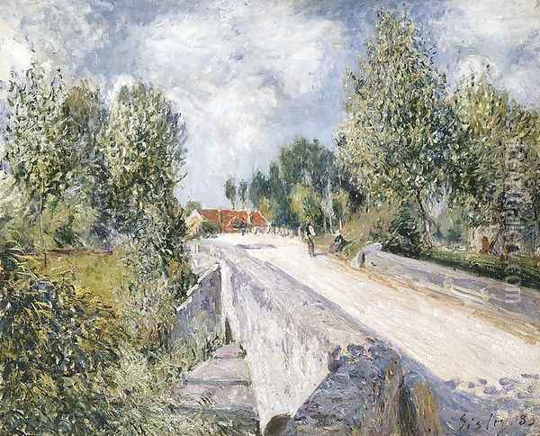 Bridge over the Orvanne near Moret Oil Painting - Alfred Sisley