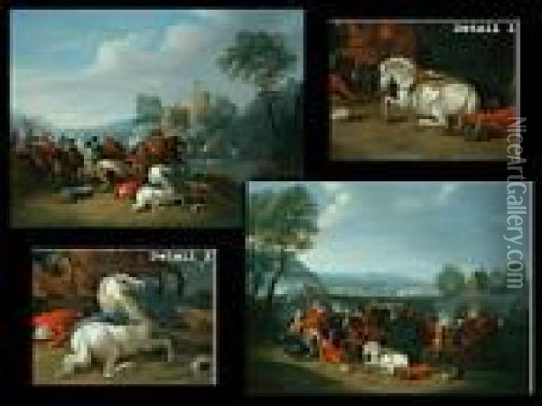 Schlacht Zwischen Den Turken Und Den Kaiserlichen Oil Painting - Karel Van Breydel (Le Chevalier)