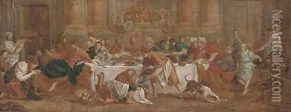 The Marriage at Cana Oil Painting - French School