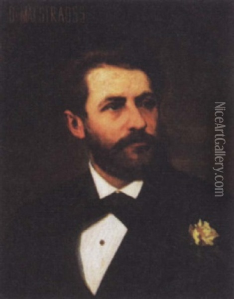 Portraet Af Dr. Max Strauss Oil Painting - Theodor Josef Ethofer