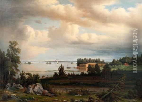 View Of Porvoo Archipelago Oil Painting - Johan Knutson