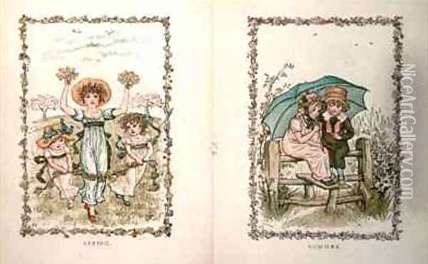 Spring and Summer Oil Painting - Kate Greenaway
