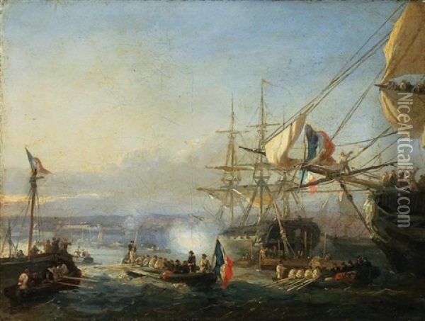Debarquement En France Du General Bonaparte A Son Retour D'egypte Oil Painting - Johan Hendrik Meyer