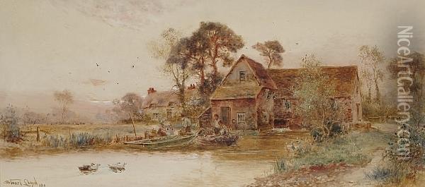 Tishbourne Mill, Sussex Oil Painting - Walker Stuart Lloyd