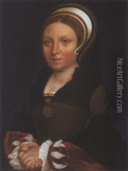 Bildnis Einer Englischen Dame Oil Painting - Hans Holbein the Younger
