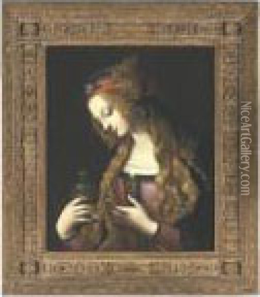 The Penitent Magdalene Oil Painting - Leonardo Da Vinci
