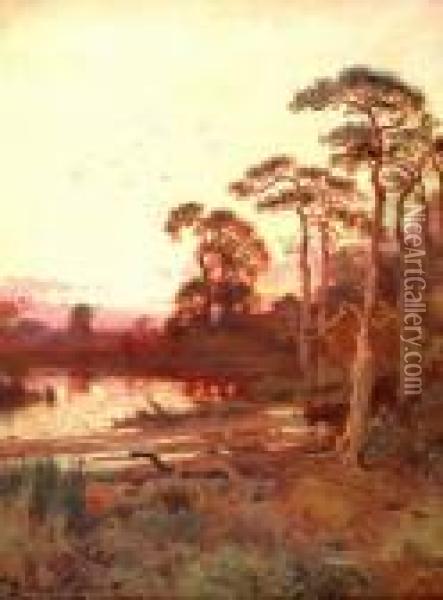 Evening Light Oil Painting - John Horace Hooper