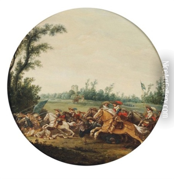 Choc De Cavalerie Oil Painting - Pieter de Neyn