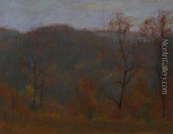 Autumn Landscape Oil Painting - James L. Russell
