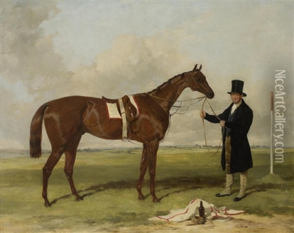 Cossack, Winner Of The Derby Oil Painting - Harry Hall