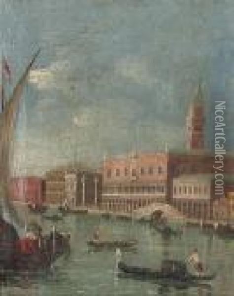 The Bacino Di San Marco, Venice; And Santa Maria Della Salute,venice Oil Painting - Francesco Guardi