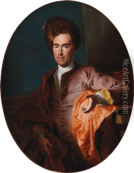 Portrait Of A Gentleman Oil Painting - Salomone Adler