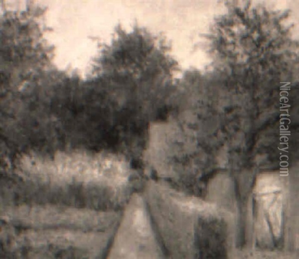 Gartenweg Im Fruhherbst Oil Painting - Anna Plate