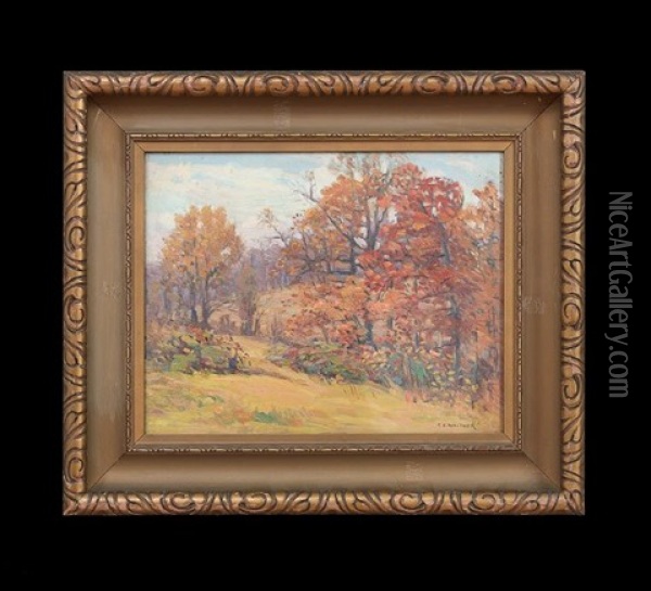 Autumnal Landscape Oil Painting - Charles H. Walther
