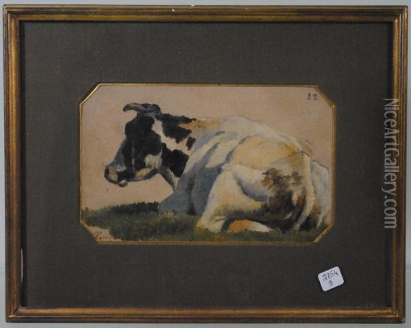 Vache Au Repos Oil Painting - Xavier De Cock