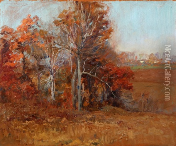 Autumn Trees Landscape Oil Painting - John Frost