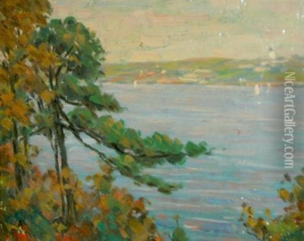 Autumn Seascape Oil Painting - James Knox
