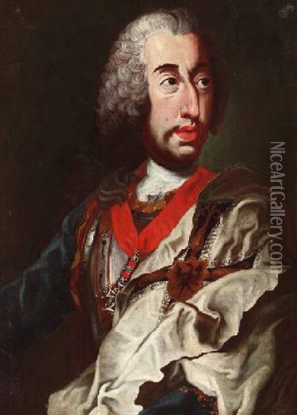 Portrat Des Clemens August, Erzbischof Und Kurfurst Von Koln Oil Painting - George de Marees