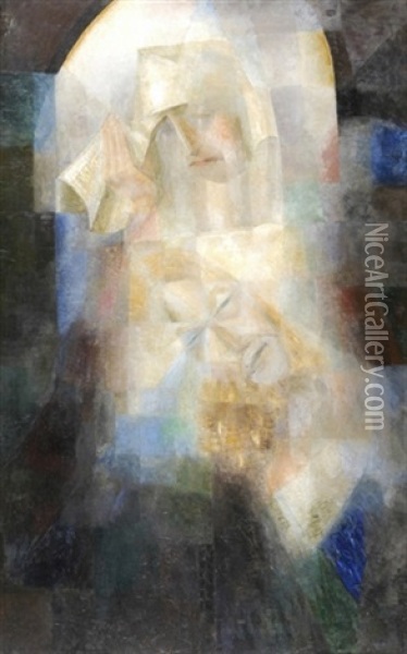 Pieta Oil Painting - Oscar Wilhelm Luethy