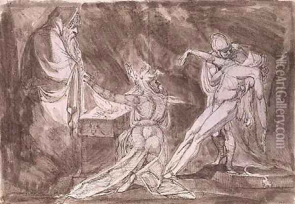Study for Saul and the Witch of Endor Oil Painting - Johann Henry Fuseli