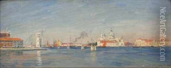 Venise Oil Painting - Gaston Marie Anatole Roullet
