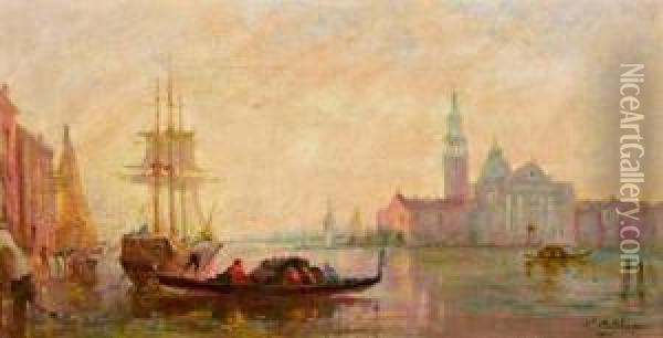 Eine Ansicht Aus Venedig Oil Painting - Charles Clement Calderon