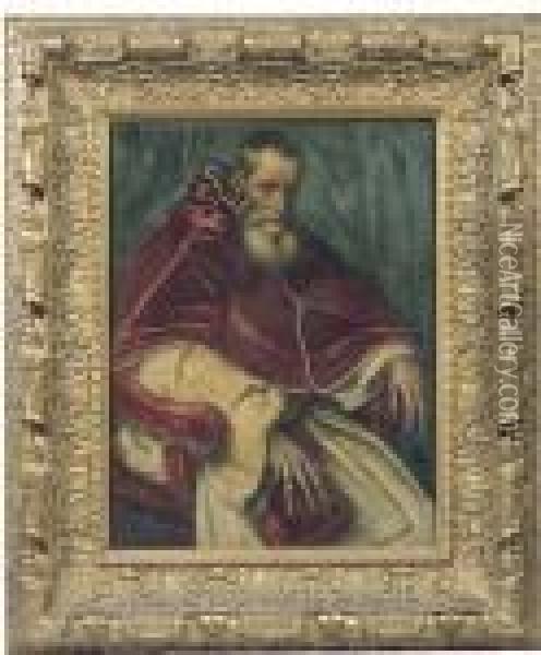 Ritratto Di Paolo Iii Oil Painting - Tiziano Vecellio (Titian)