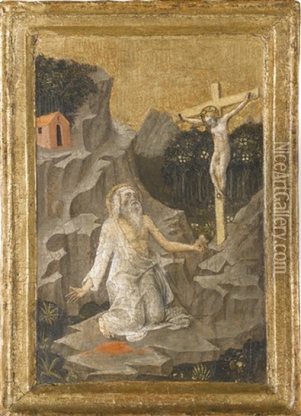 Saint Jerome In The Wilderness Oil Painting - Jacopo Bellini