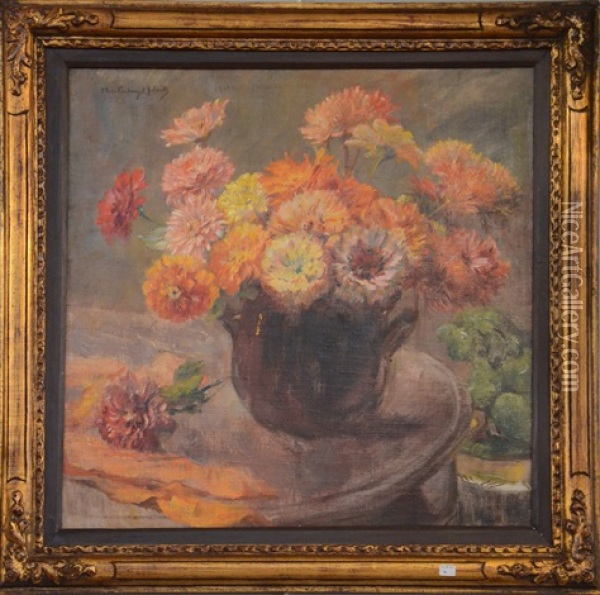 Fleurs Oil Painting - Flore Vindevogel-Geleedts