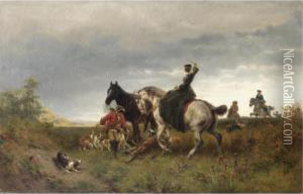 Caccia Al Cervo Oil Painting - Wilhelm Pfeiffer
