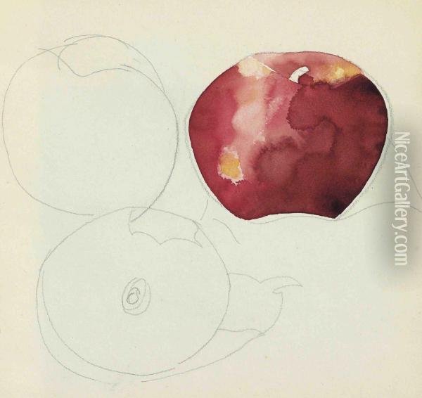 Apples Oil Painting - Charles Demuth