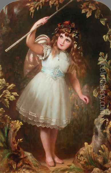 A Little Stage Fairy Oil Painting - Alfred Patten